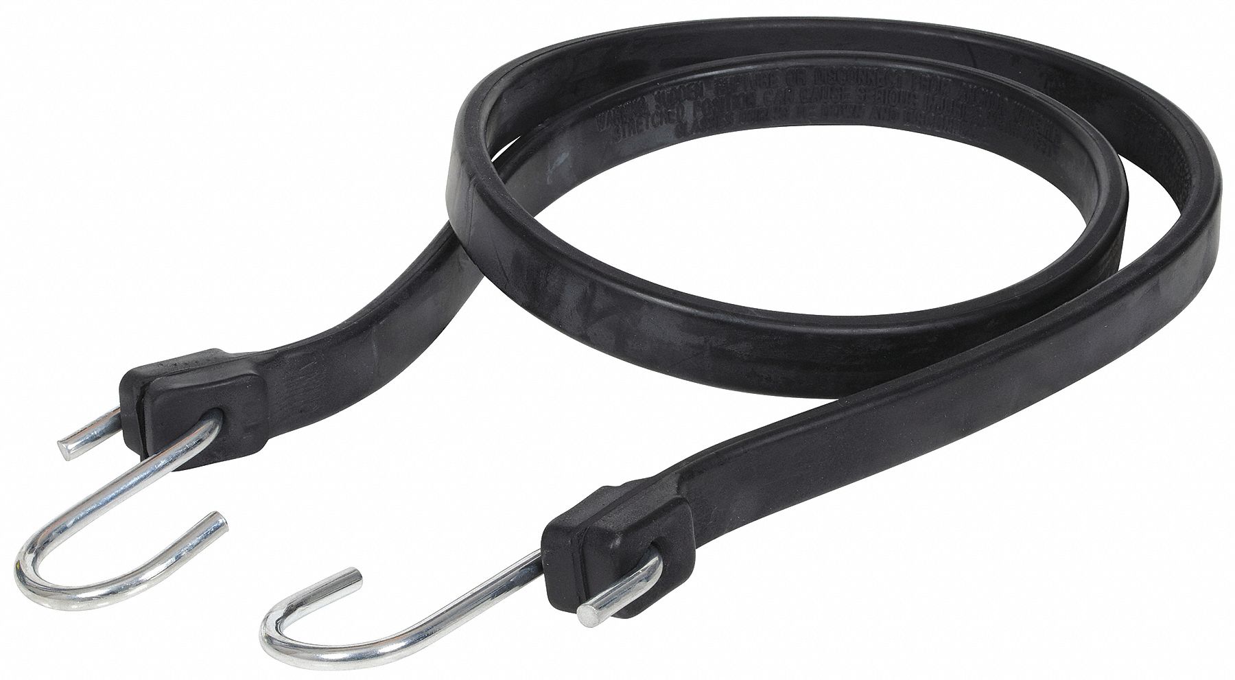 Curea elastică, cauciuc Epdm, negru, tip de capăt cu cârlig în S, lungime bungee de 45 inchi