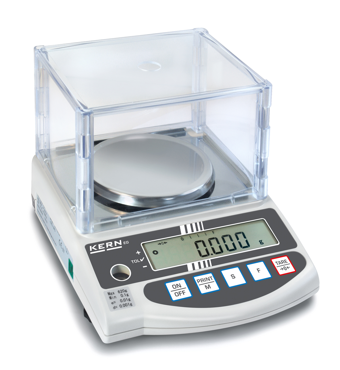 KERN AND SOHN EW 620-3NM Precision Balance, 620g Max. Weighing, 0.001g Readability | CE8JMD