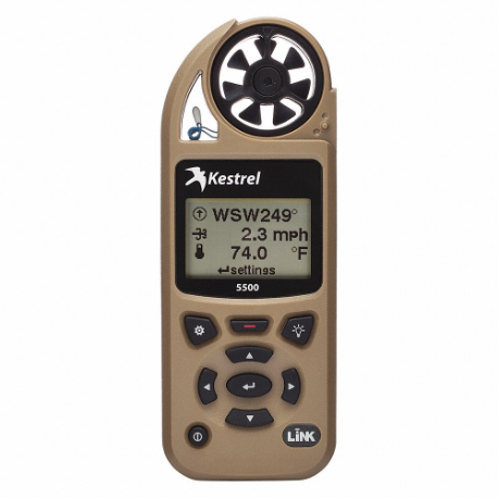 Compteur météo, 5500, Desert Tan avec liaison Bluetooth et montage sur palette, IP67, 0.4 à 89 mph