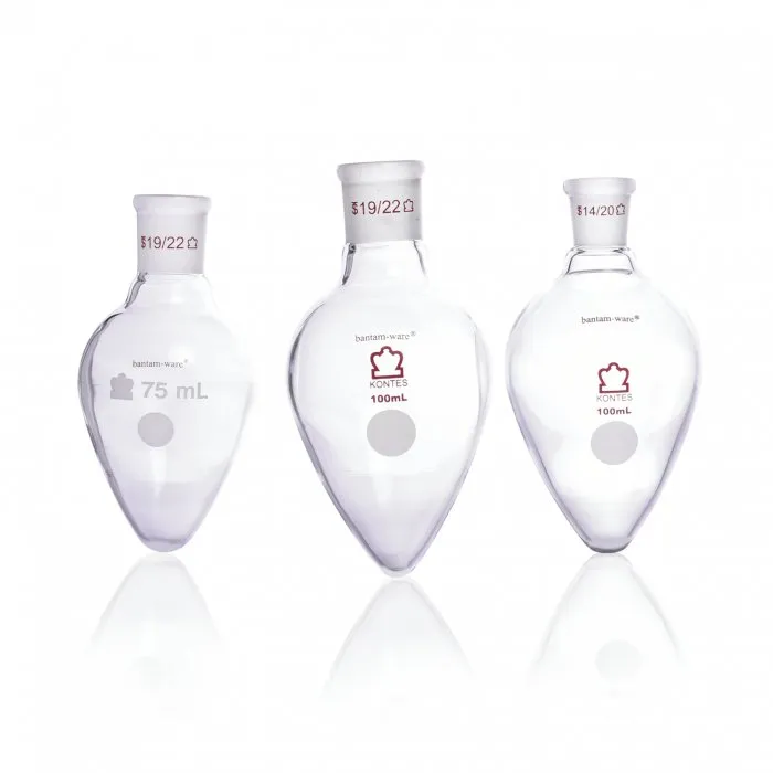 KIMBLE CHASE 294260-0100 Pear Shaped Boiling Flask, 100ml Capacity, Borosilicate Glass, Boiling | CJ2ZMP 52NH75