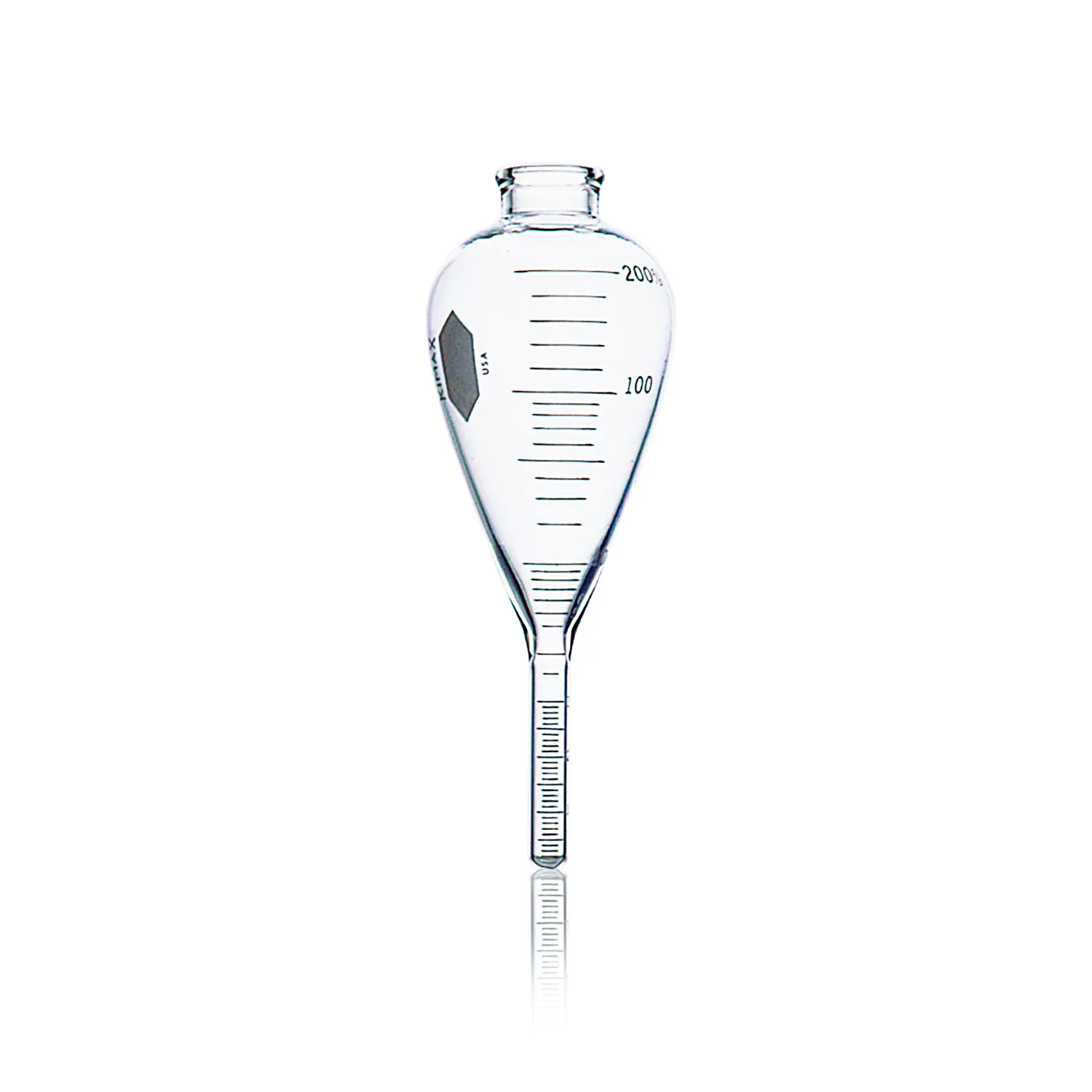 Pear-Shaped Centrifuge Tube, 100 ml Capacity, 158 mm Length