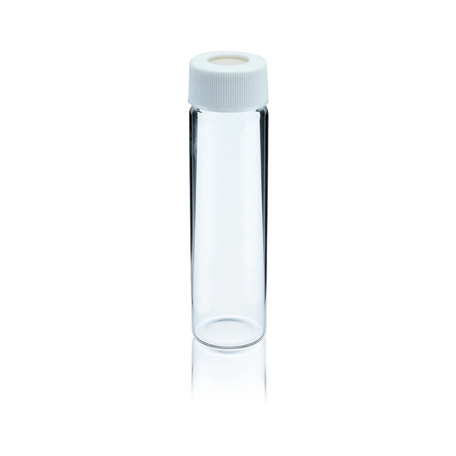 Clear Sample Vial, 20 ml Capacity, 28 mm OD, 24-400 Thread, 57 mm Height, 72PK