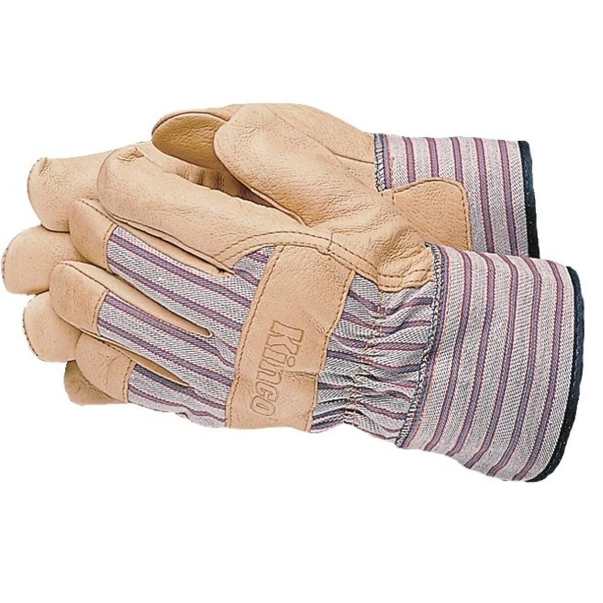 Kinco Grain Pigskin Palm Gloves with Safety Cuff, 2PK