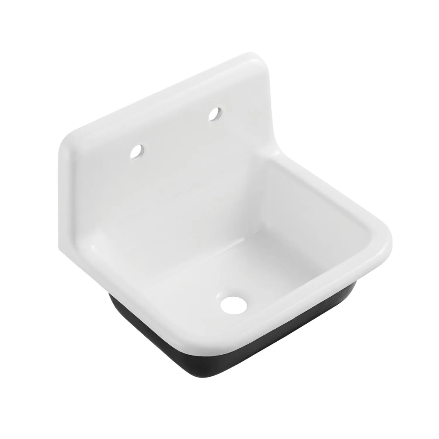 22 x 18 Cast Iron Wall Mount Utility Sink, White