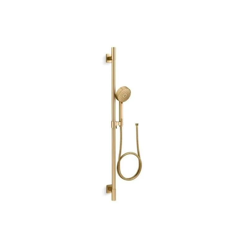 Hand Shower Kit, 3 Function, 1.75 GPM, Vibrant Brushed Moderne Brass