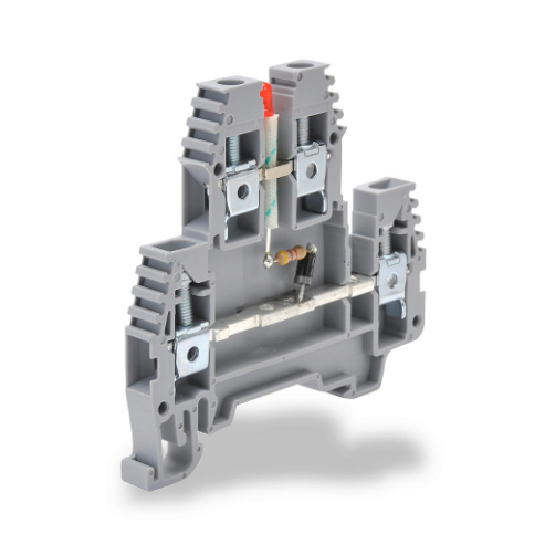 Terminal Block, Connected Between Levels And Power Indicator, Gray, 30A, 20PK