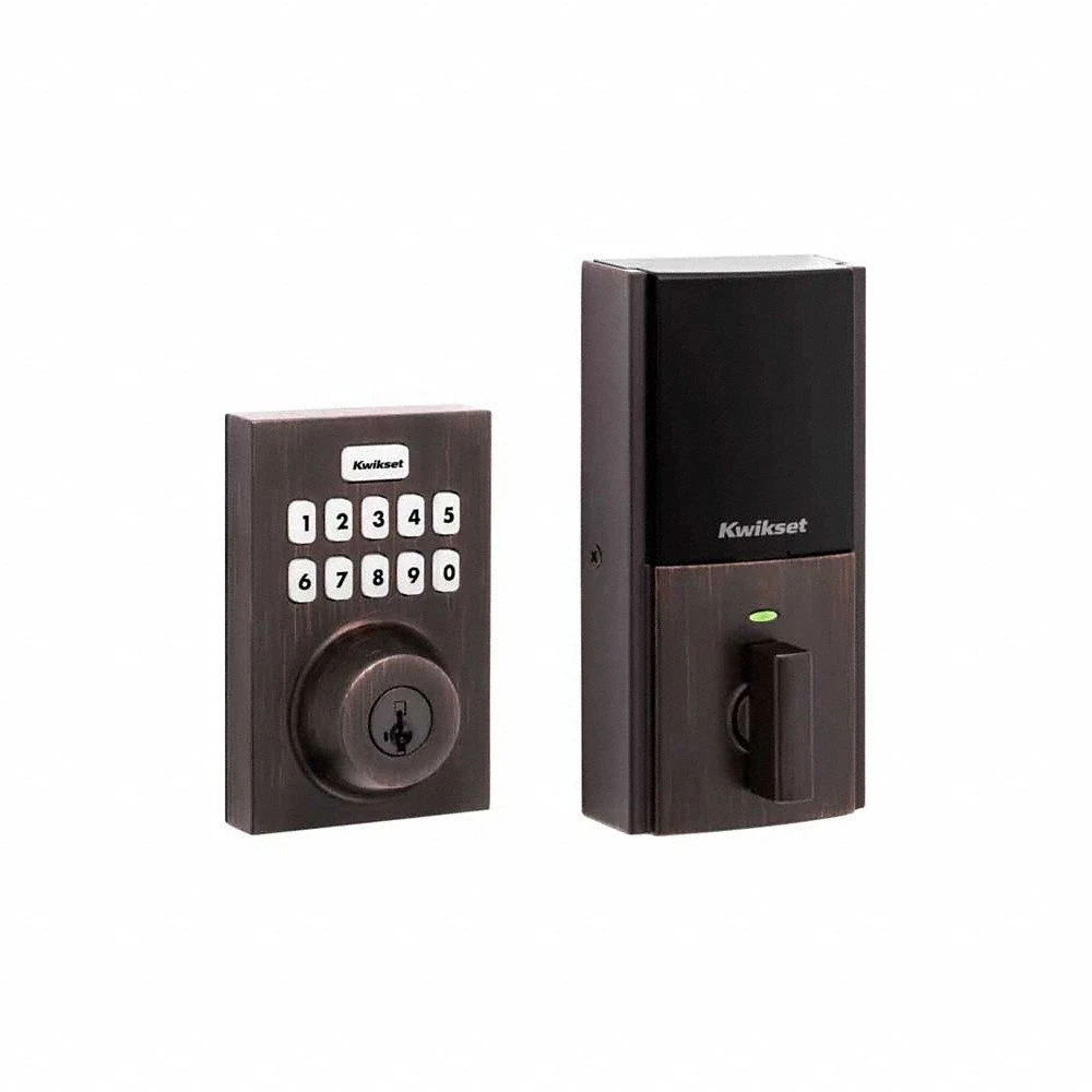 Push Button Electronic Deadbolt, Cylindrical, 2 Inch Door Thick