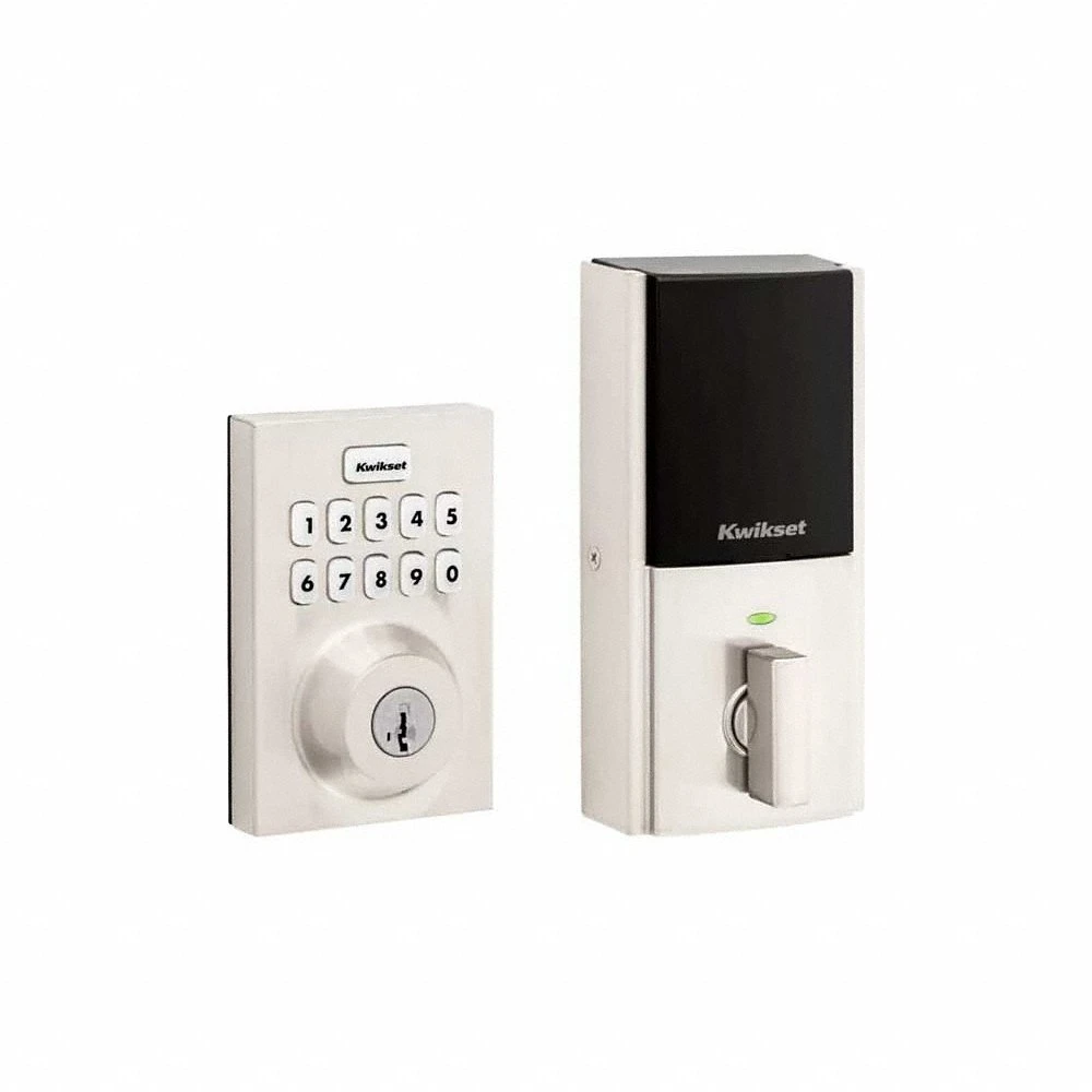 Push Button Electronic Deadbolt, Cylindrical, 2 Inch Door Thick