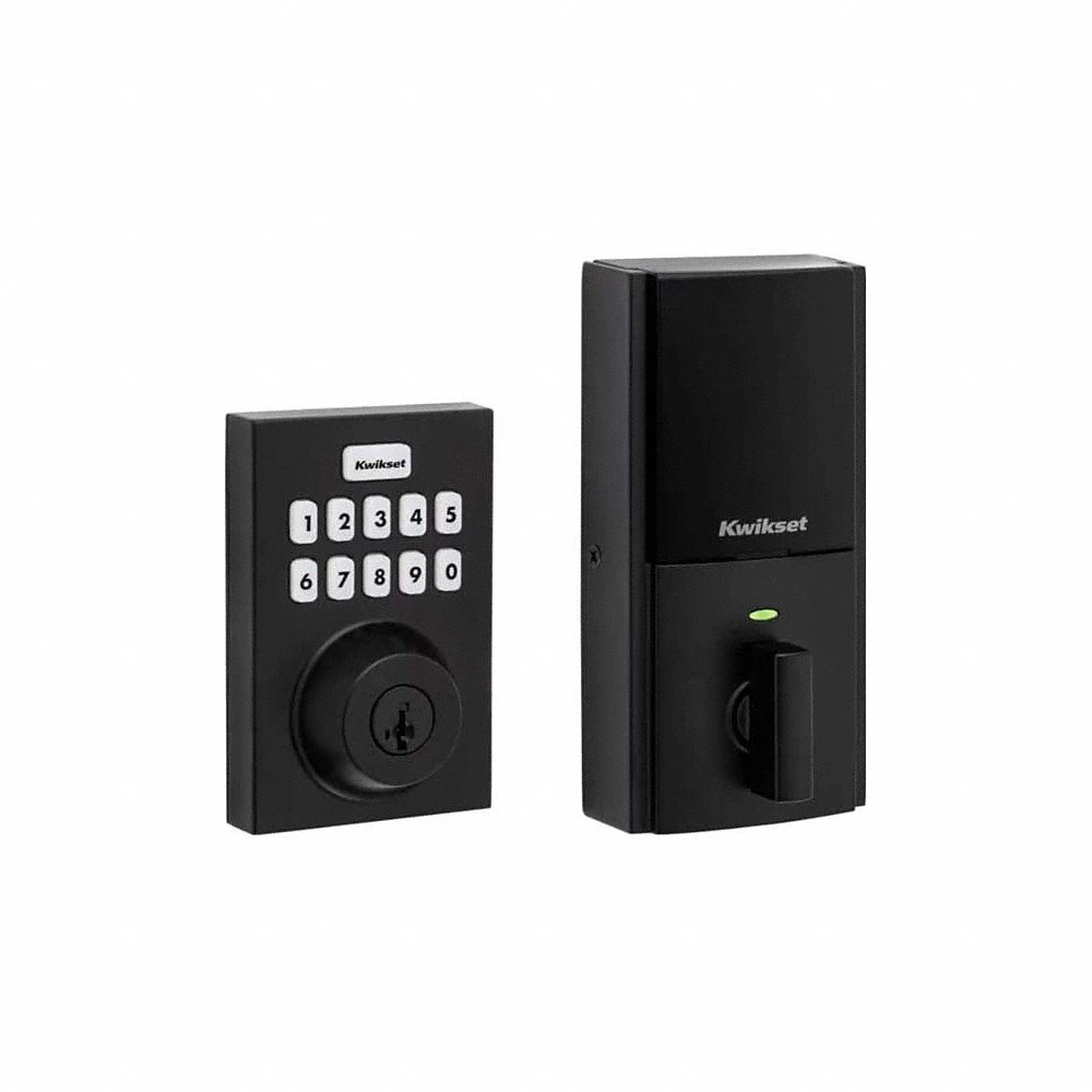 Push Button Electronic Deadbolt, Cylindrical, 2 Inch Door Thick