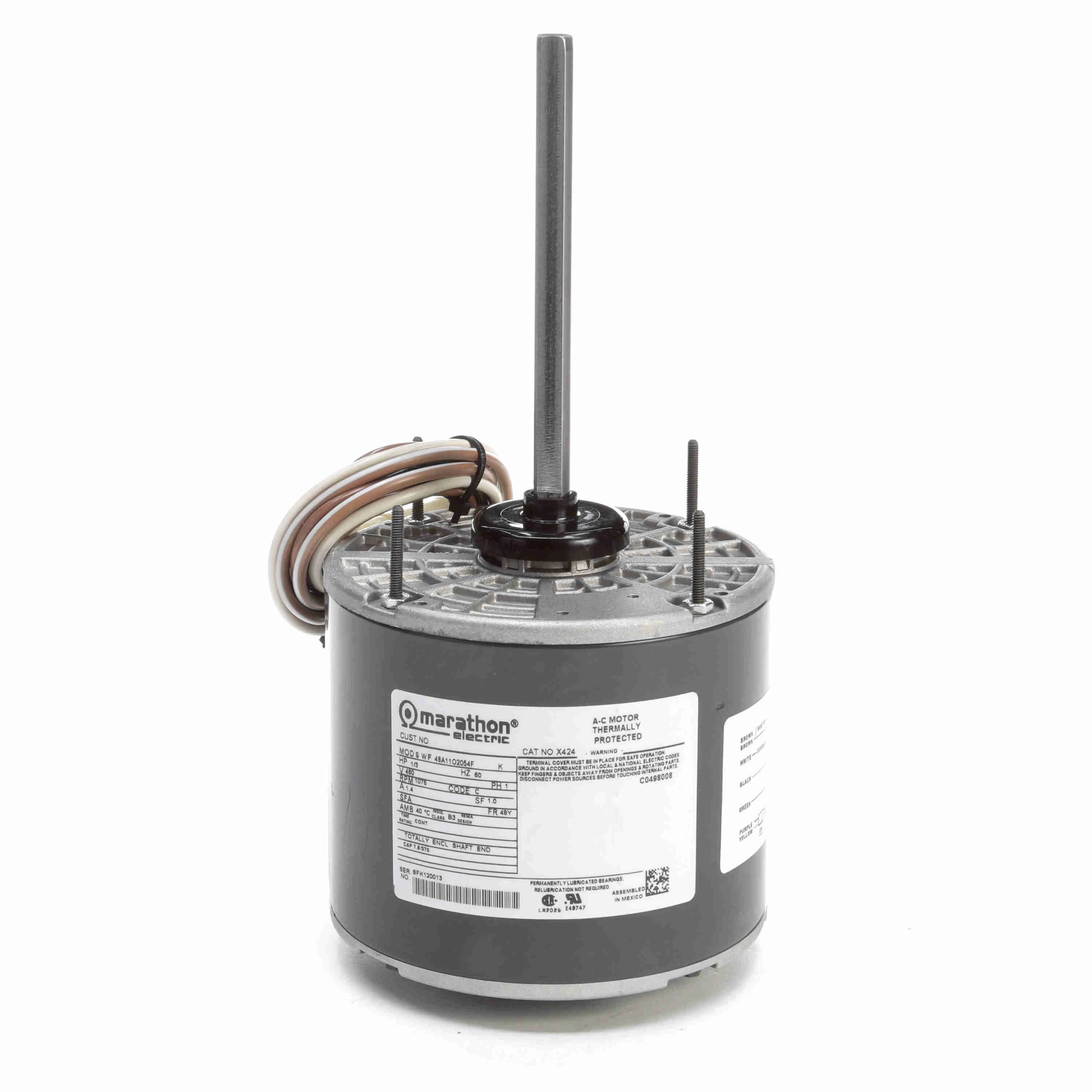MARATHON MOTORS 048A11O2054 X424 HVAC Motor | AJ2MNW X424