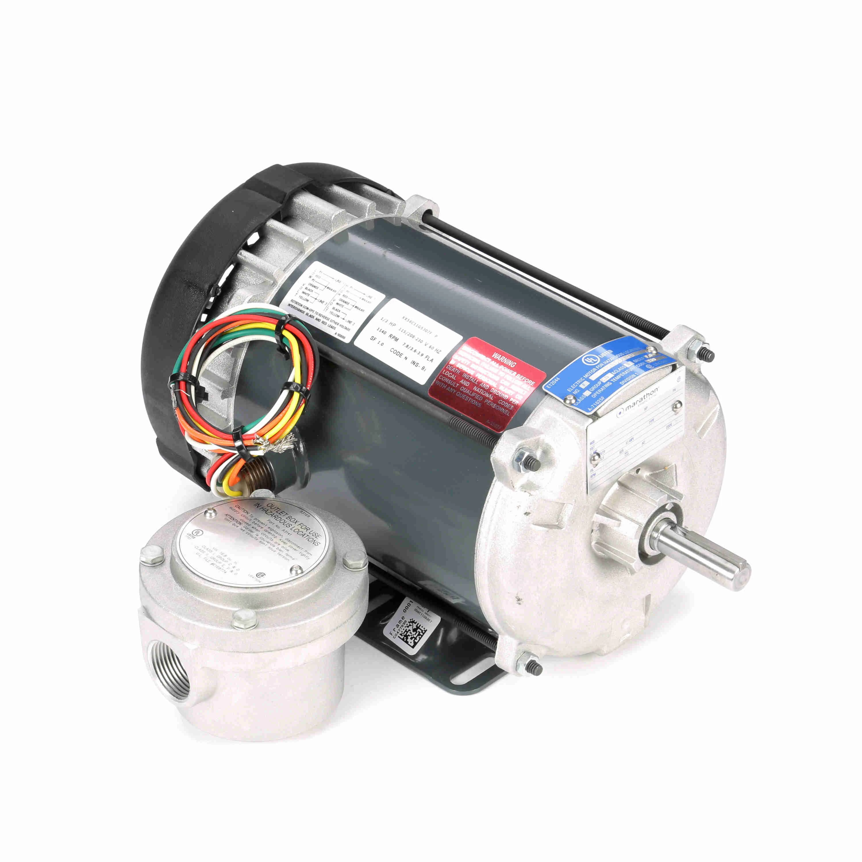 MARATHON MOTORS 056C11G5307 Hazardous Location Motor Capacitor-start/ind Run Epfc | AF6JVT 19RW58 / G652