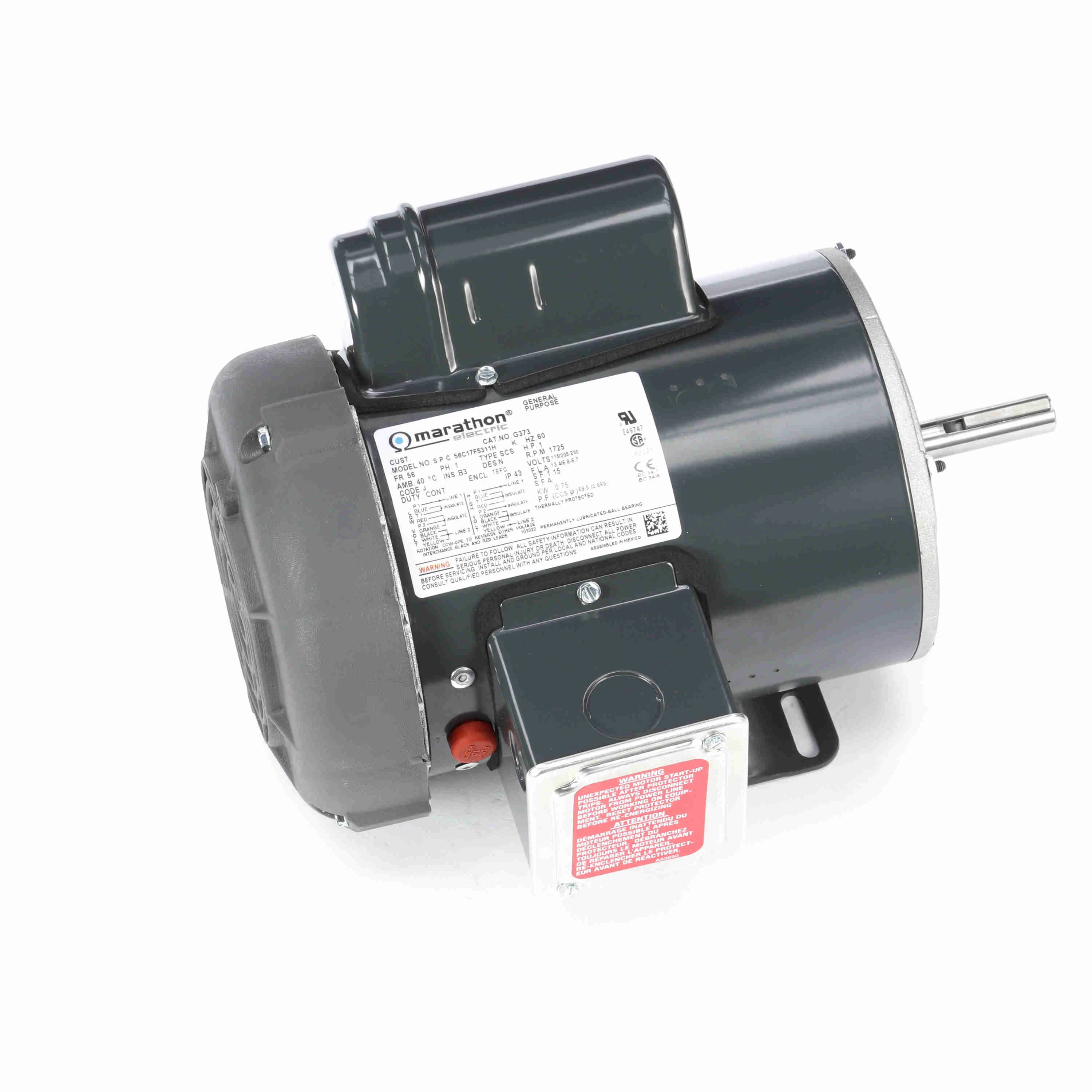 MARATHON MOTORS 056C17F5311 G373 Definite Purpose Motor | AJ2KXC 44D172 / G373