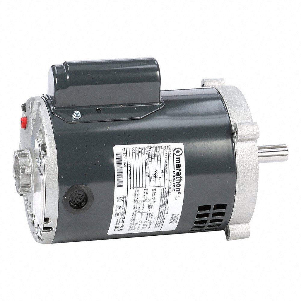 Fan and Blower Motor, 0.50 HP, 1 Phase, 60 Hz, 115/208-230V, 3600 RPM