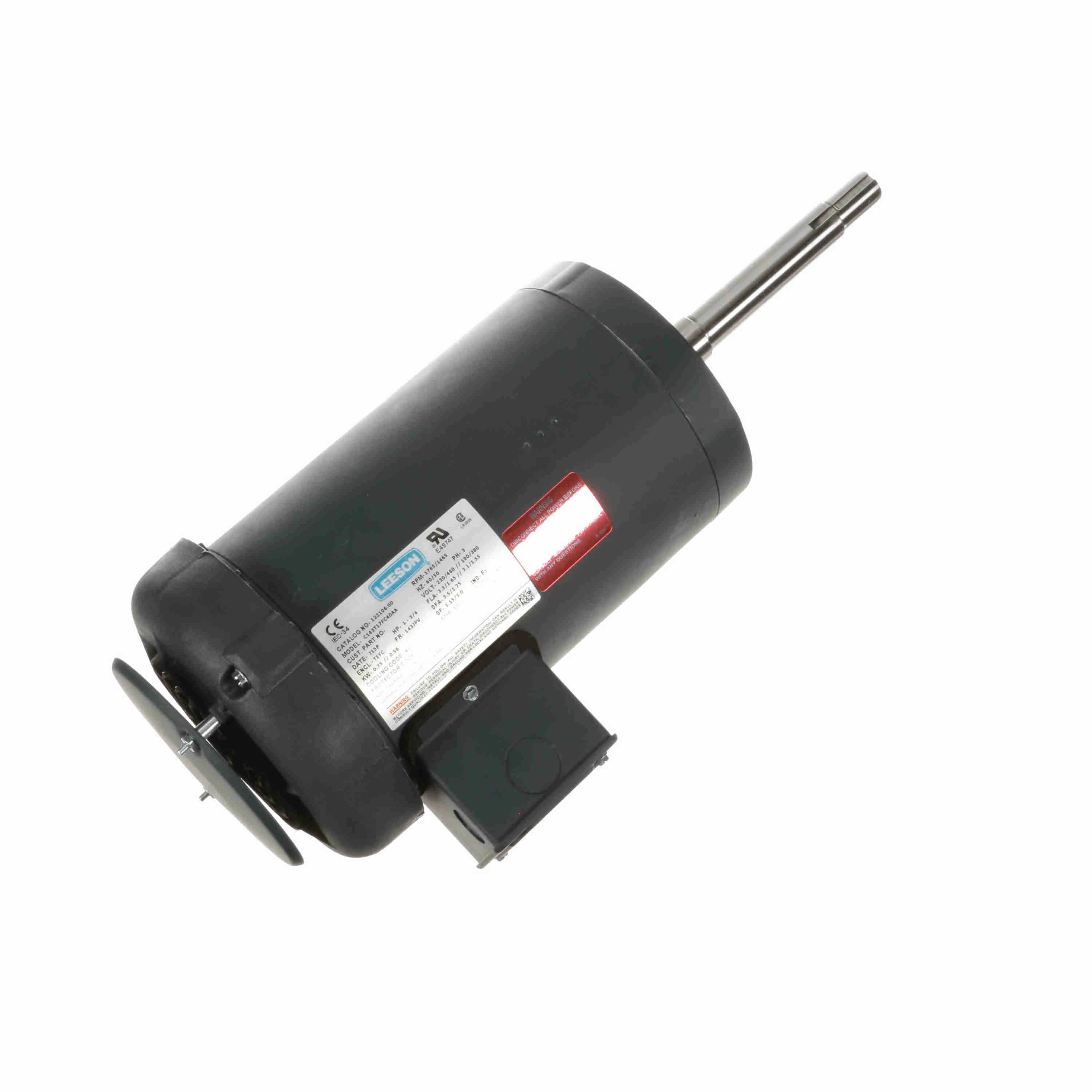 Close-Coupled Pump Motor, 1 And 0.75 HP, 60 And 50 Hz, 1800 And 1500 RPM