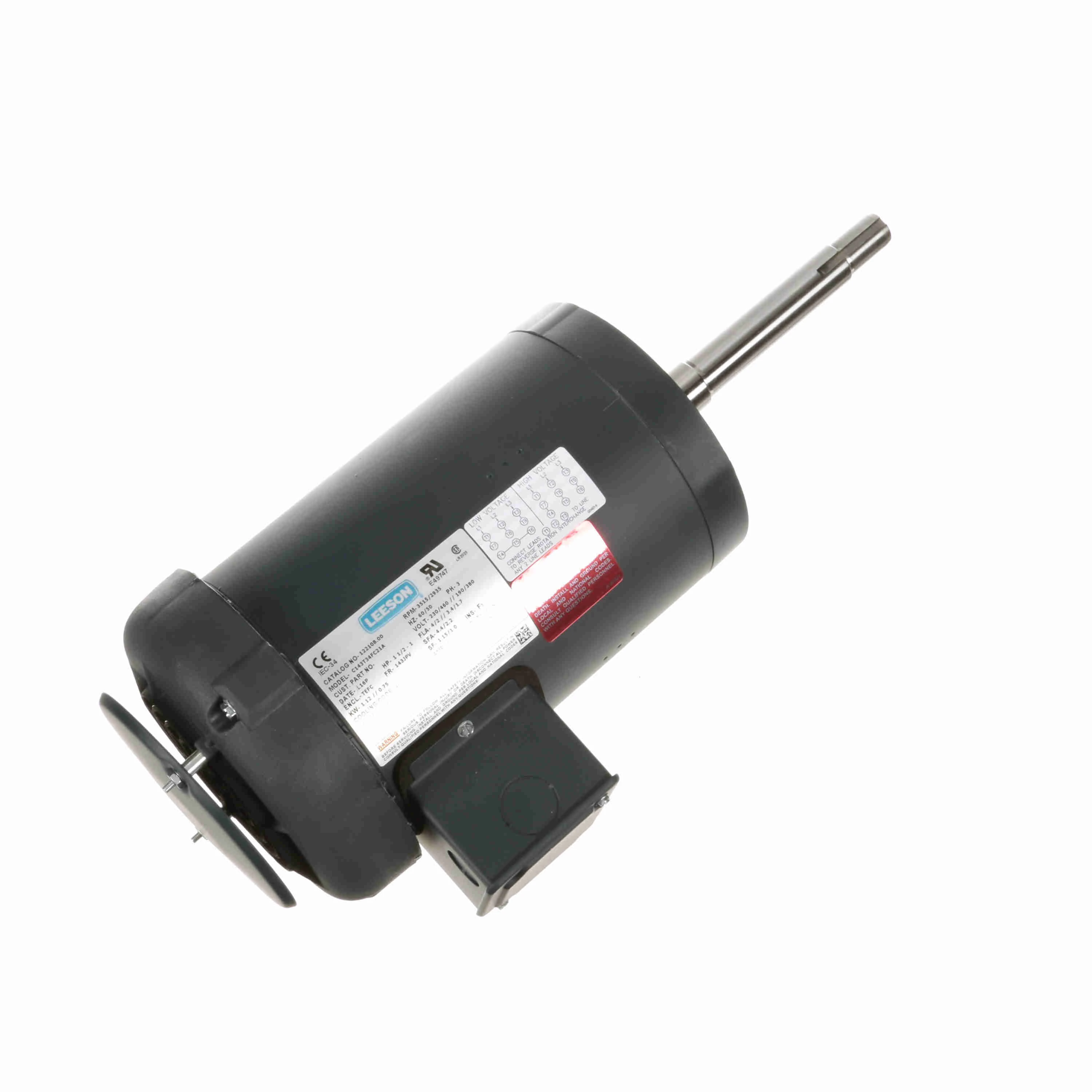 Close-Coupled Pump Motor, 1.50 And 1 HP, 60 And 50 Hz, 3600 And 3000 RPM