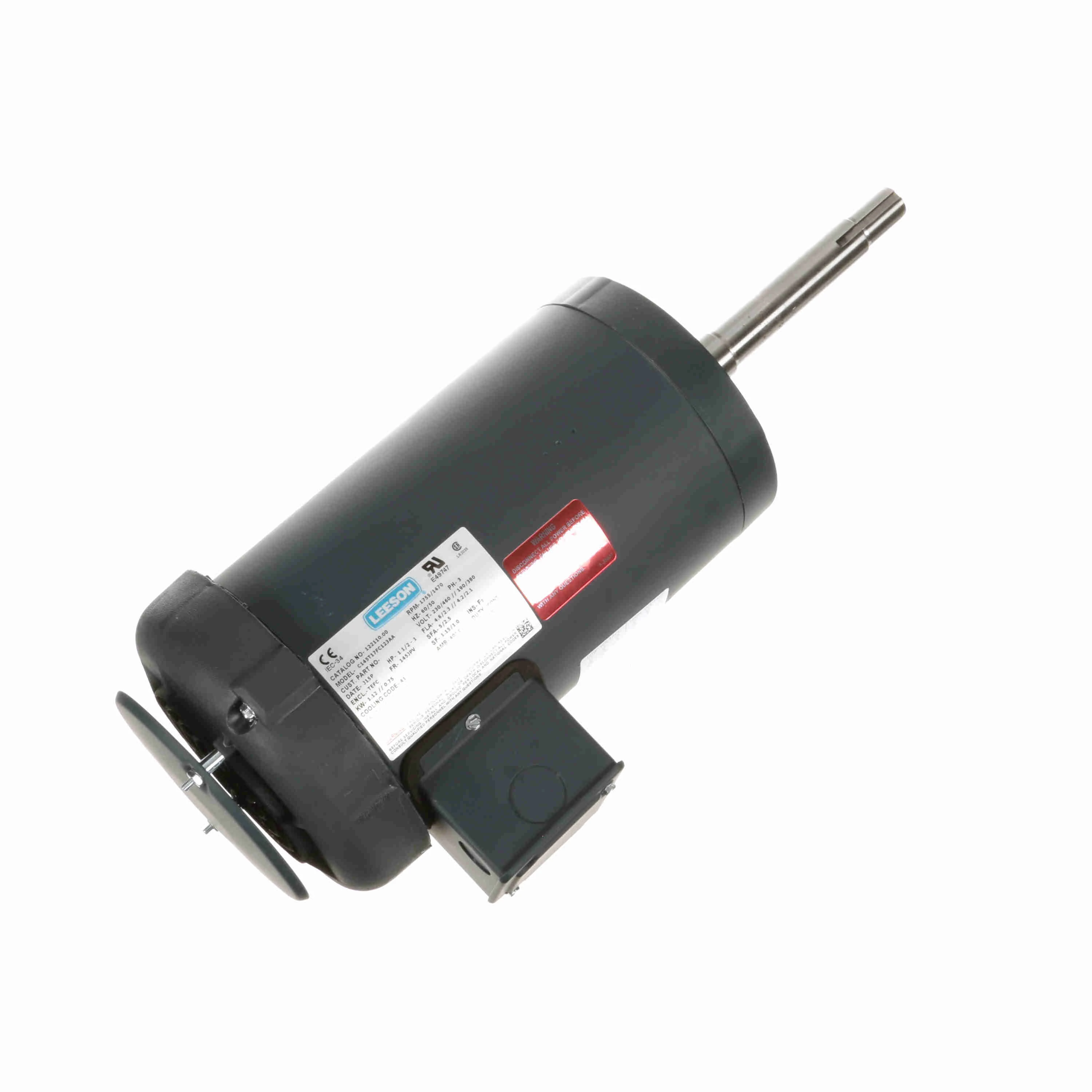 Close-Coupled Pump Motor, 1.50 And 1 HP, 60 And 50 Hz, 1800 And 1500 RPM