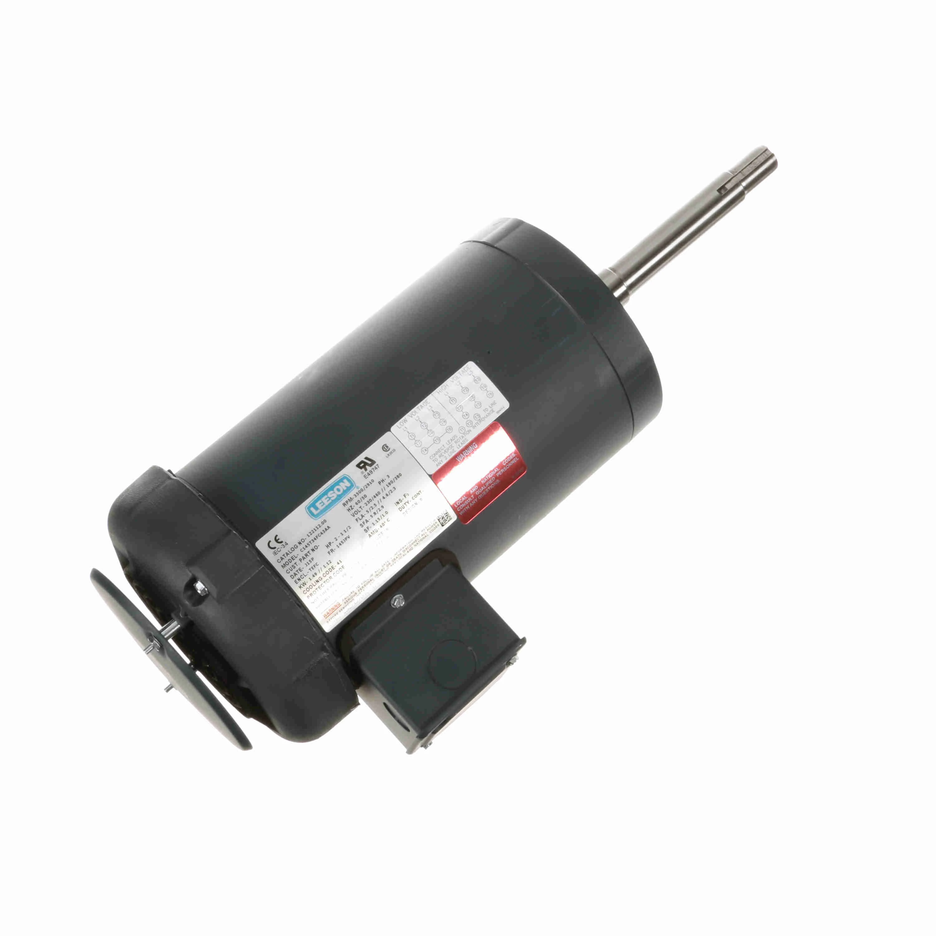 Close-Coupled Pump Motor, 2 And 1.50 HP, 60 And 50 Hz, 3600 And 3000 RPM