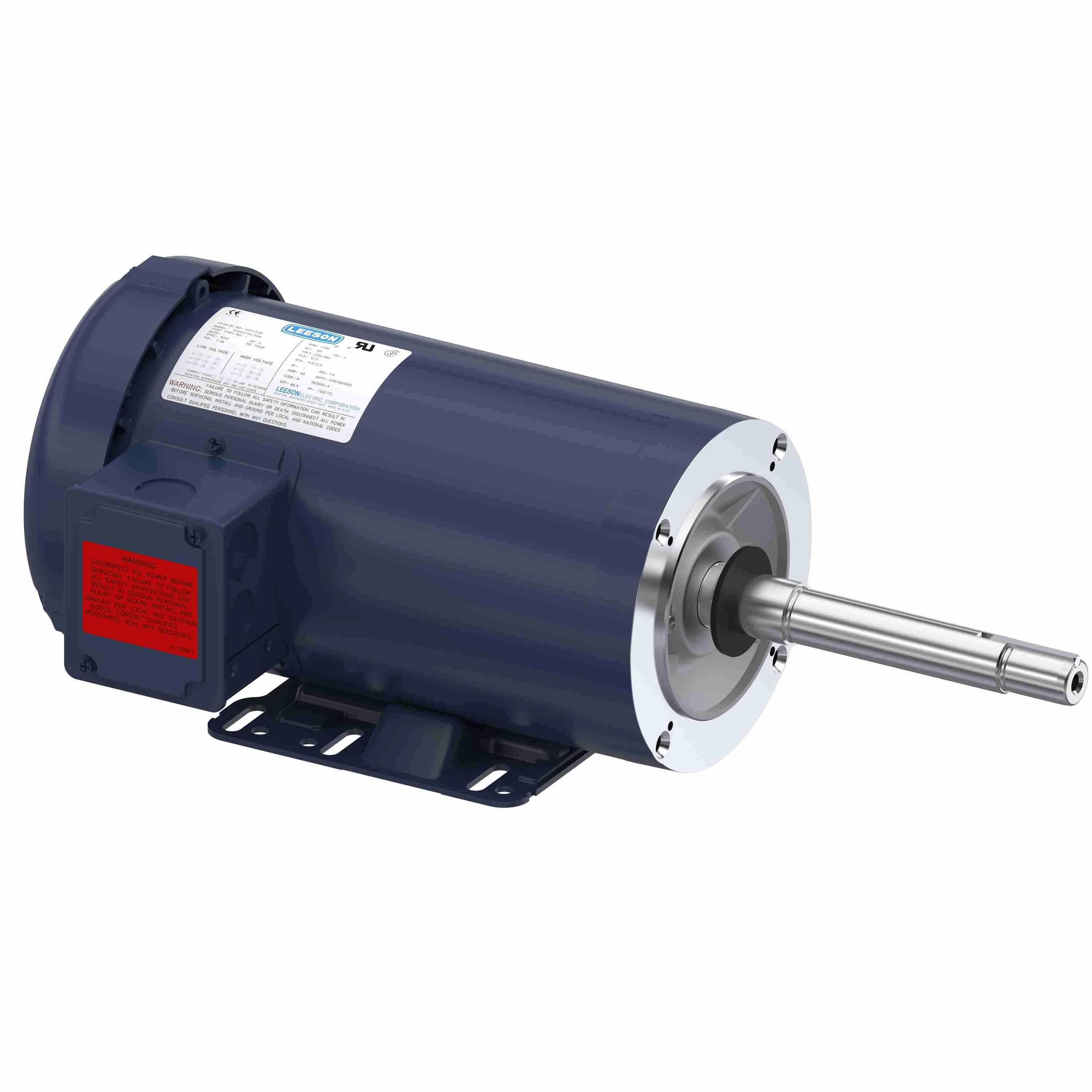 Close-Coupled Pump Motor, 2 And 1.50 HP, 3 Phase, 230/460 And 190/380V