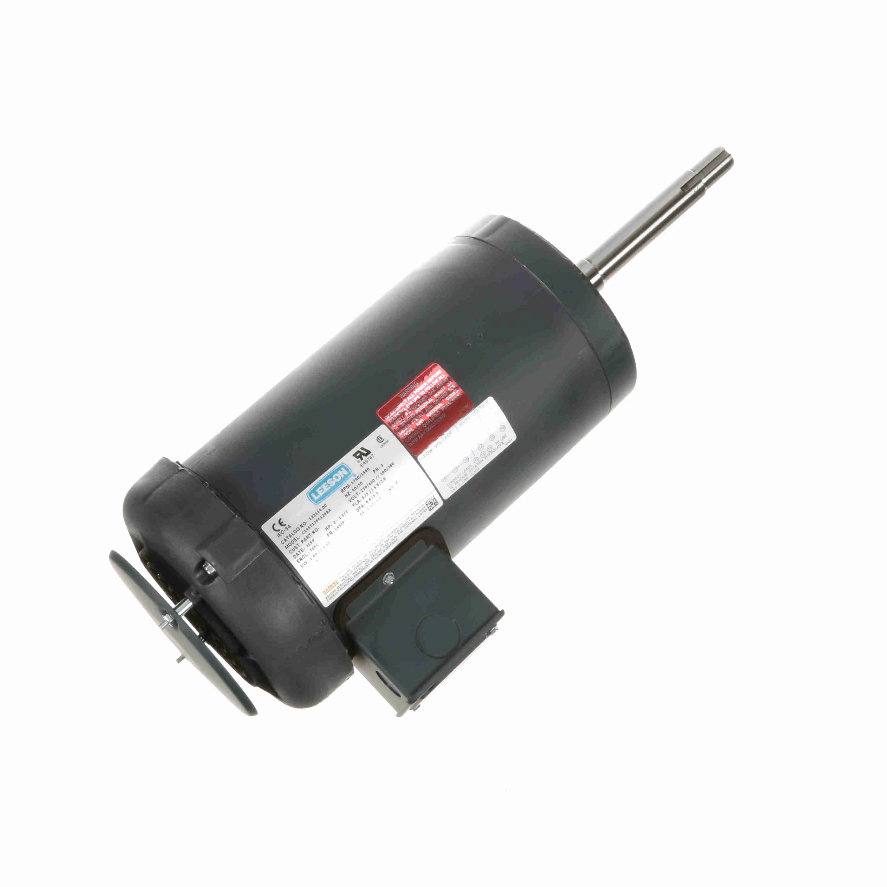 Close-Coupled Pump Motor, 2 And 1.50 HP, 60 And 50 Hz, 1800 And 1500 RPM