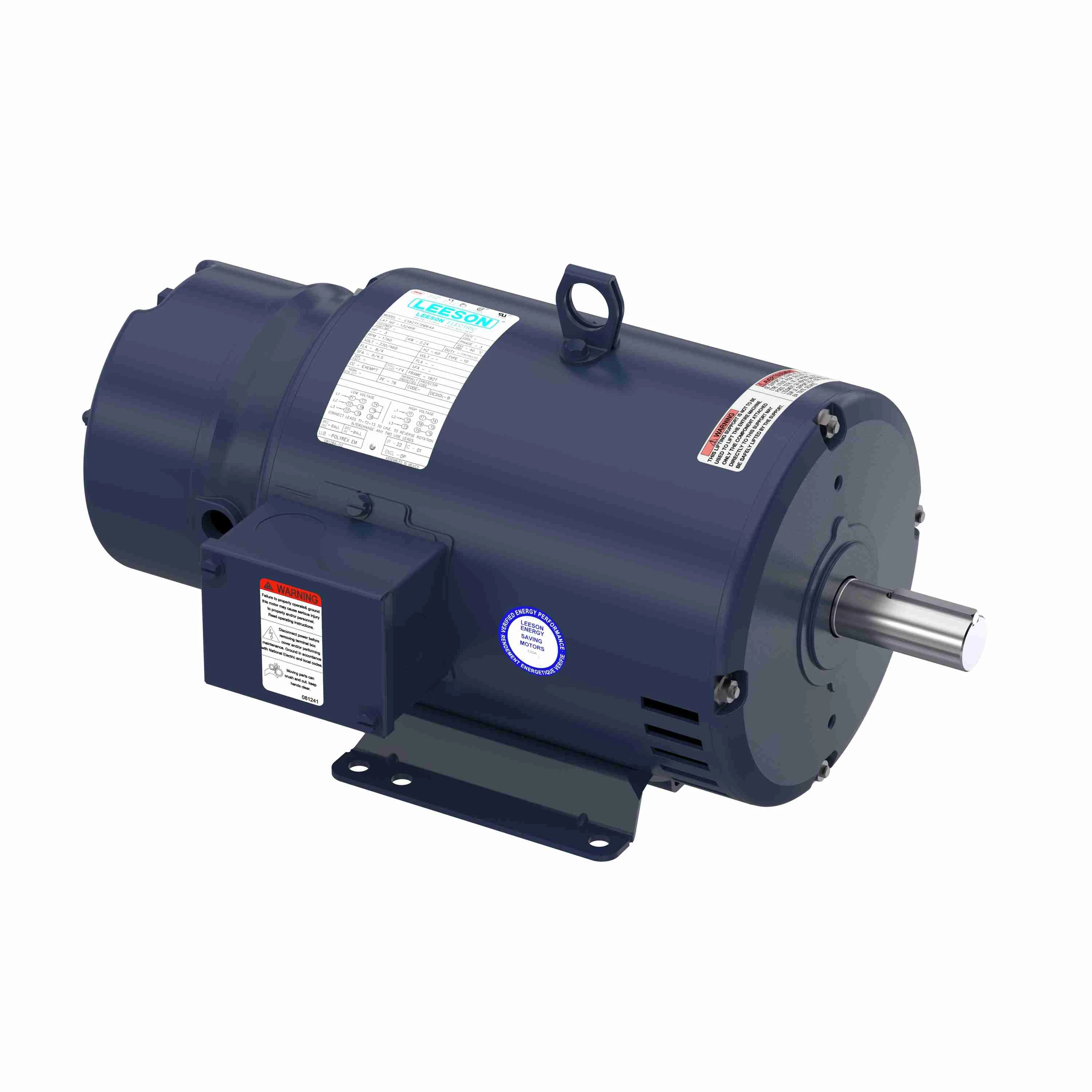 Brake Motor, 3 HP, 3 Phase, 60 Hz, 230/460V, 1800 RPM