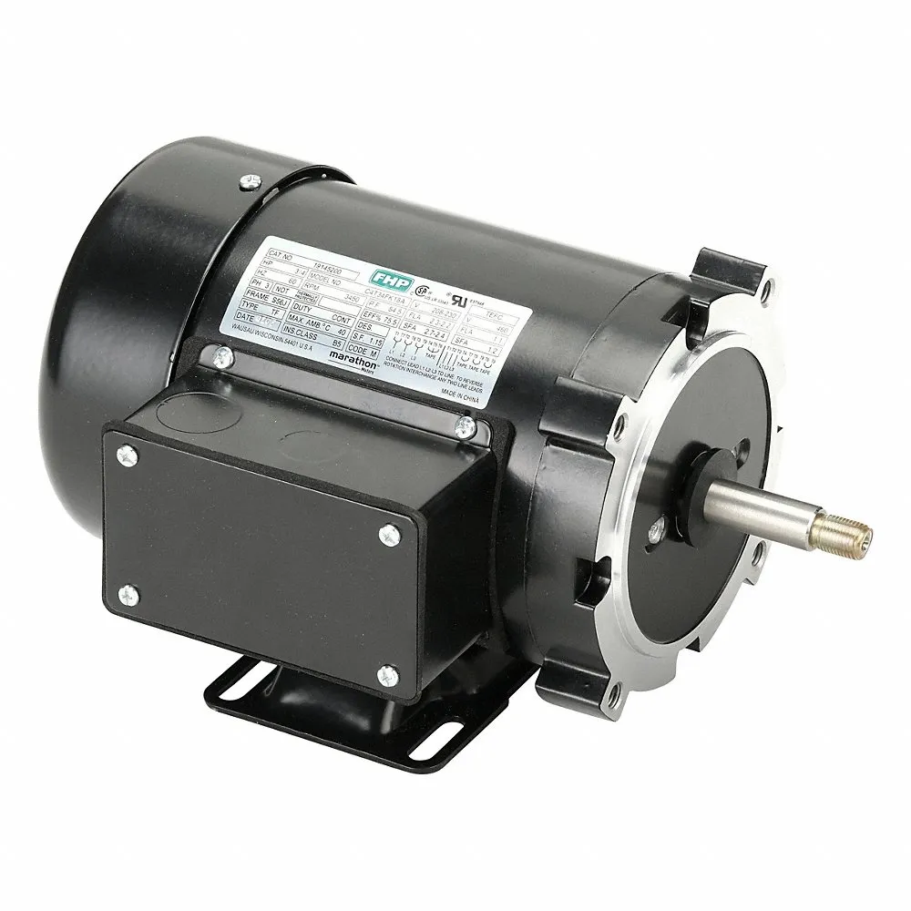 LEESON 19145200 Jet Pump Motor, TEFC, Rigid Base Mounting, 3/4 HP, 3450 RPM | CJ2VJB 60PV60