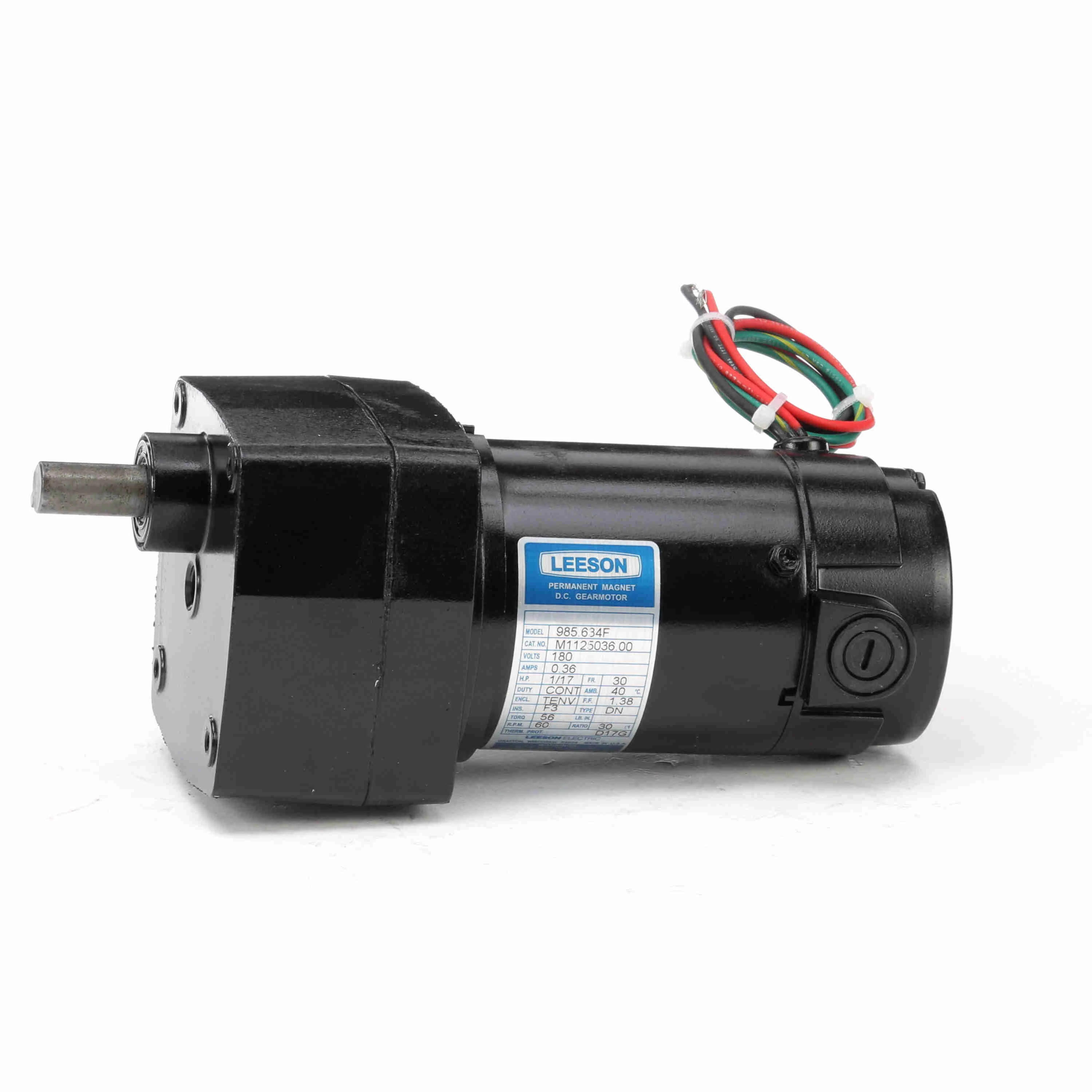 DC Gearmotor, 60 RPM, 180V, 0.06 HP