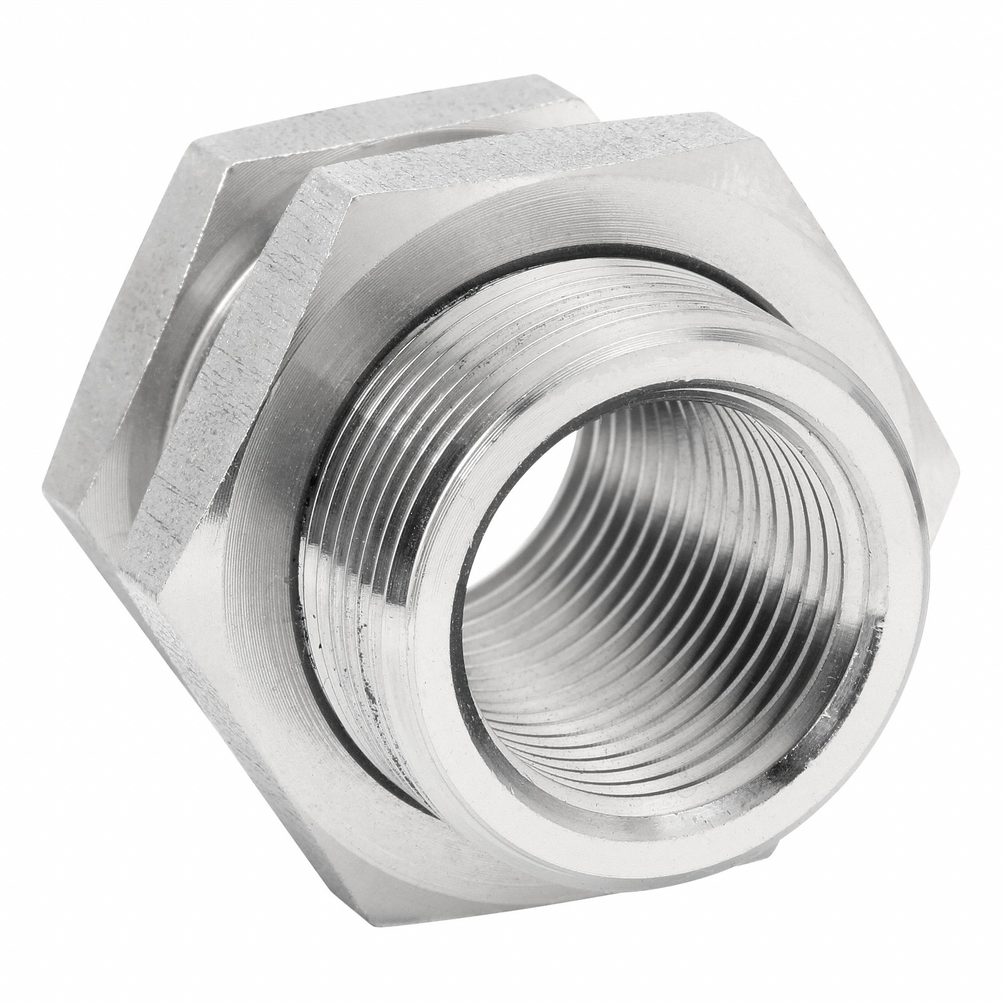 LEGRIS 1817 00 21 Bulkhead Coupling, 316L Stainless Steel, 1/2 Inch x 1/2 Inch Fitting Pipe Size | CR8PZC 60XL91