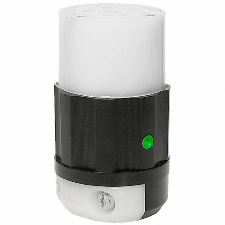 LEVITON 2313-PLC Locking Connector, L5-20R, 20 A, 125V AC, 2 Poles, Black/White, Screw Terminals, L5-20 | CR9HCV 792T42