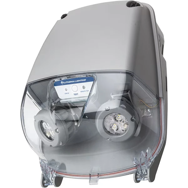 Emergency Light, 6.6W, LED, Plastic, Gray