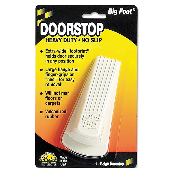 Doorstop, Nonslip Rubber, Beige