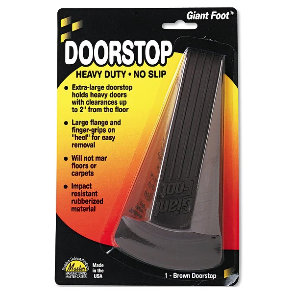 Giant Doorstop, Nonslip Rubber, Brown