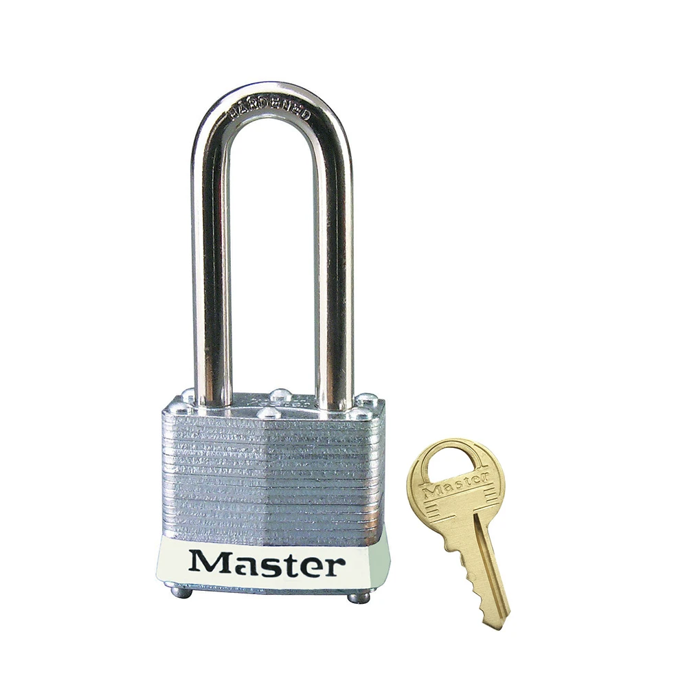 MASTER LOCK 3KALHWHT Laminated Steel Safety Padlock, 1 9/16 Inch Wide, 2Inch Tall Shackle, Keyed Alike, White | CM7TEH