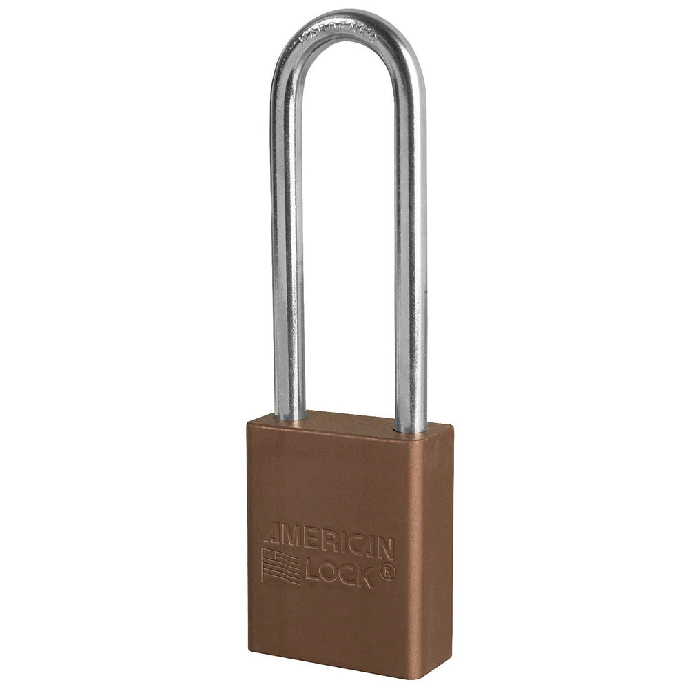 MASTER LOCK A1107MKBRN Anodized Aluminium Safety Padlock With Master Key, 1 1/2 Inch Wide, 3 Inch Tall Shackle, 5 Pin Locking, Brown | CM7TKB