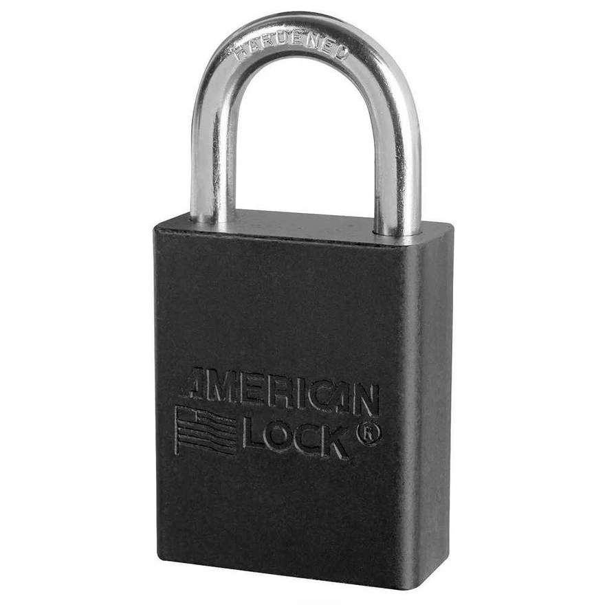 MASTER LOCK A1165MKBLK Anodized Aluminium Safety Padlock With Master Key, 1 1/2 Inch Wide, 1 Inch Tall Shackle, 6 Pin Locking, Black | CM7TLN