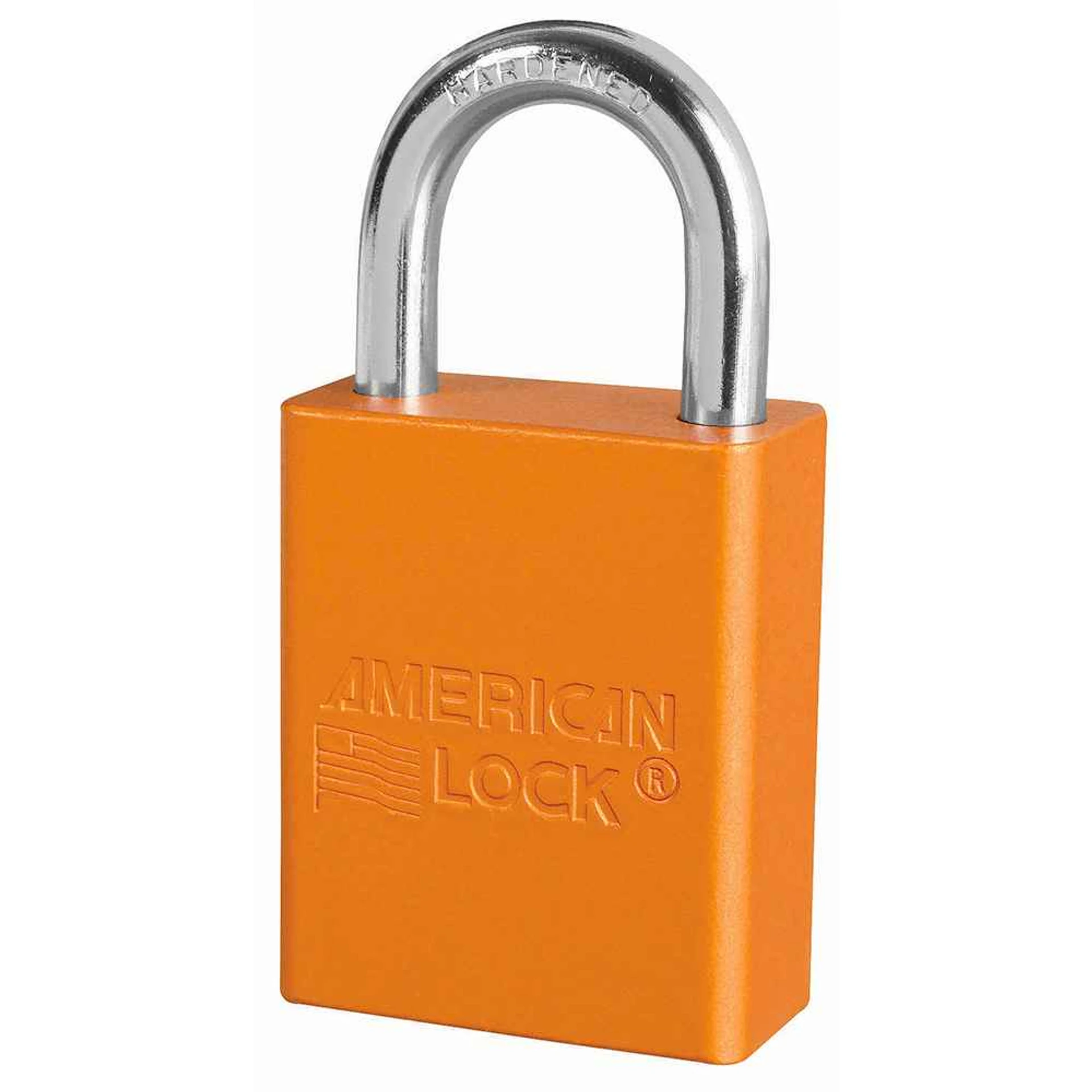 MASTER LOCK A1165MKORJ Anodized Aluminium Safety Padlock With Master Key, 1 1/2 Inch Wide, 1 Inch Tall Shackle, 6 Pin Locking, Orange | CM7TLU