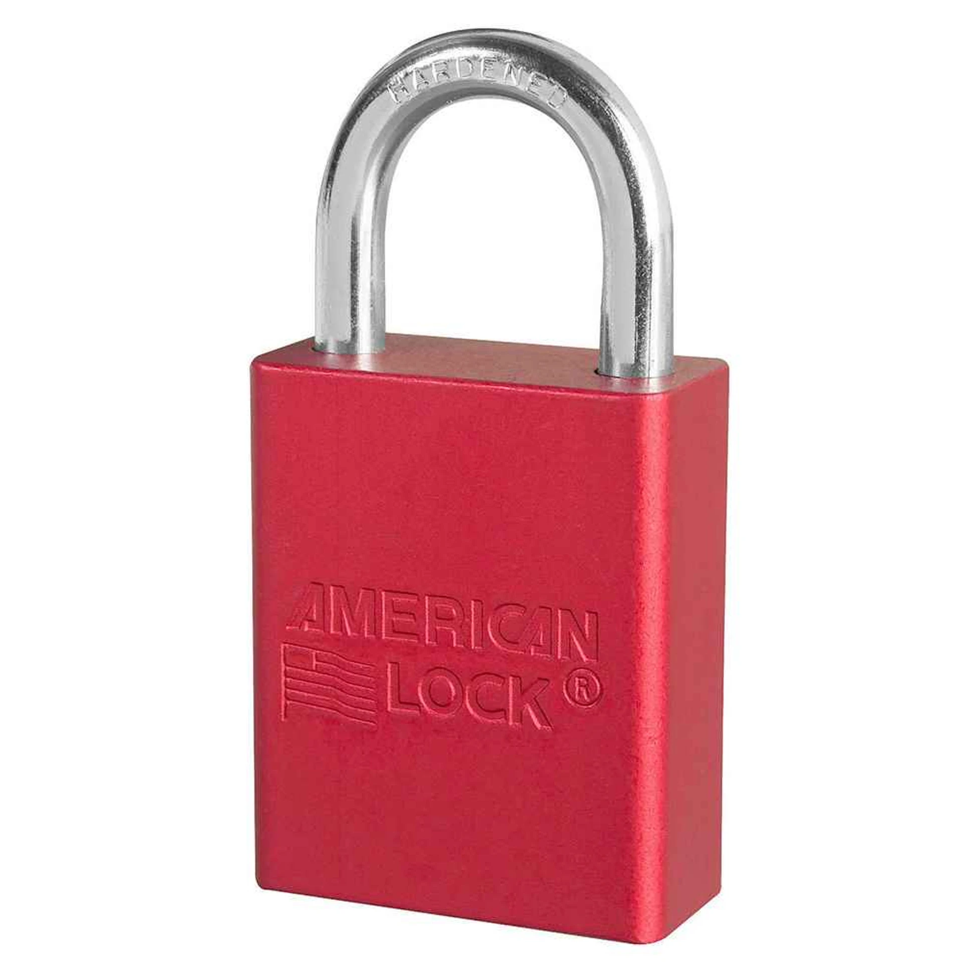MASTER LOCK A1165MKRED Anodized Aluminium Safety Padlock With Master Key, 1 1/2 Inch Wide, 1 Inch Tall Shackle, 6 Pin Locking, Red | CM7TLW