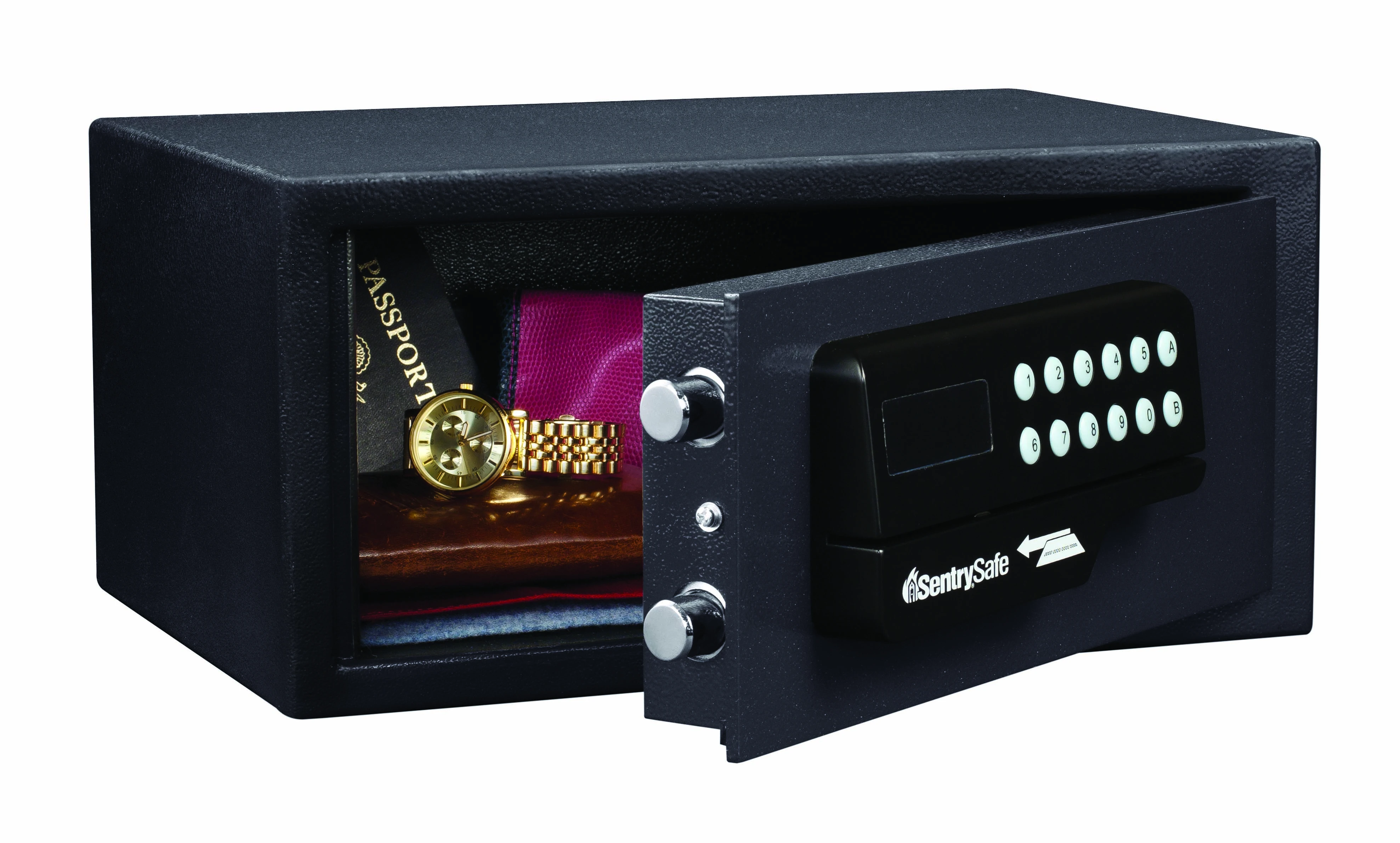 MASTER LOCK H060ES Card Swipe Safe, Steel, 18cm Height, 38cm Width, 28cm Depth, Black | CM7URR