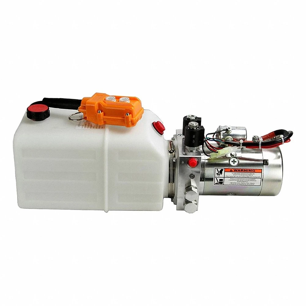 Hydraulic Power Unit, 1.3 gpm, 2,500 PSI, 3 gal Reservoir Capacity, 12V DC, Poly