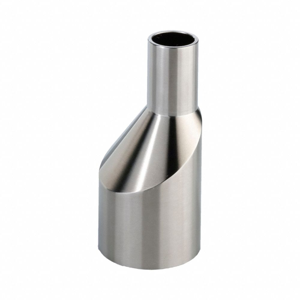 Sanitary Fitting Adapter, Eccentric Reducer, 1/2 x 3/4 Inch OD Size, 316L Stainless Steel