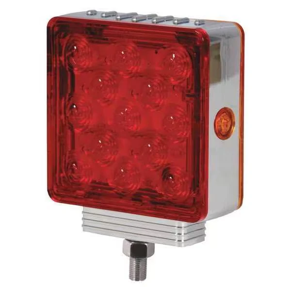 Spot Light, 1-51/64 Inch D, LED, Amber/Red
