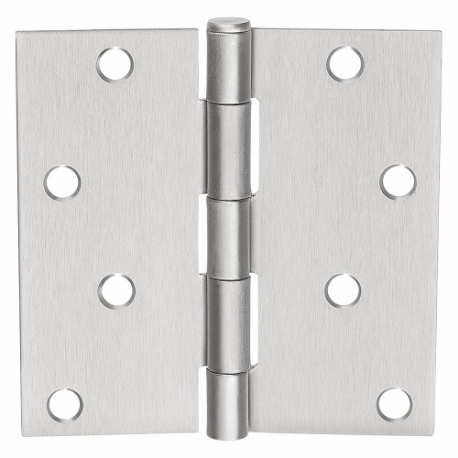 MCKINNEY 4x4 1400 26D Butt Hinge, 4 Holes per Leaf, 1 1/2 Inch Door Leaf Width, 180 Deg Range of Motion, Square | CT2MLB 443L98