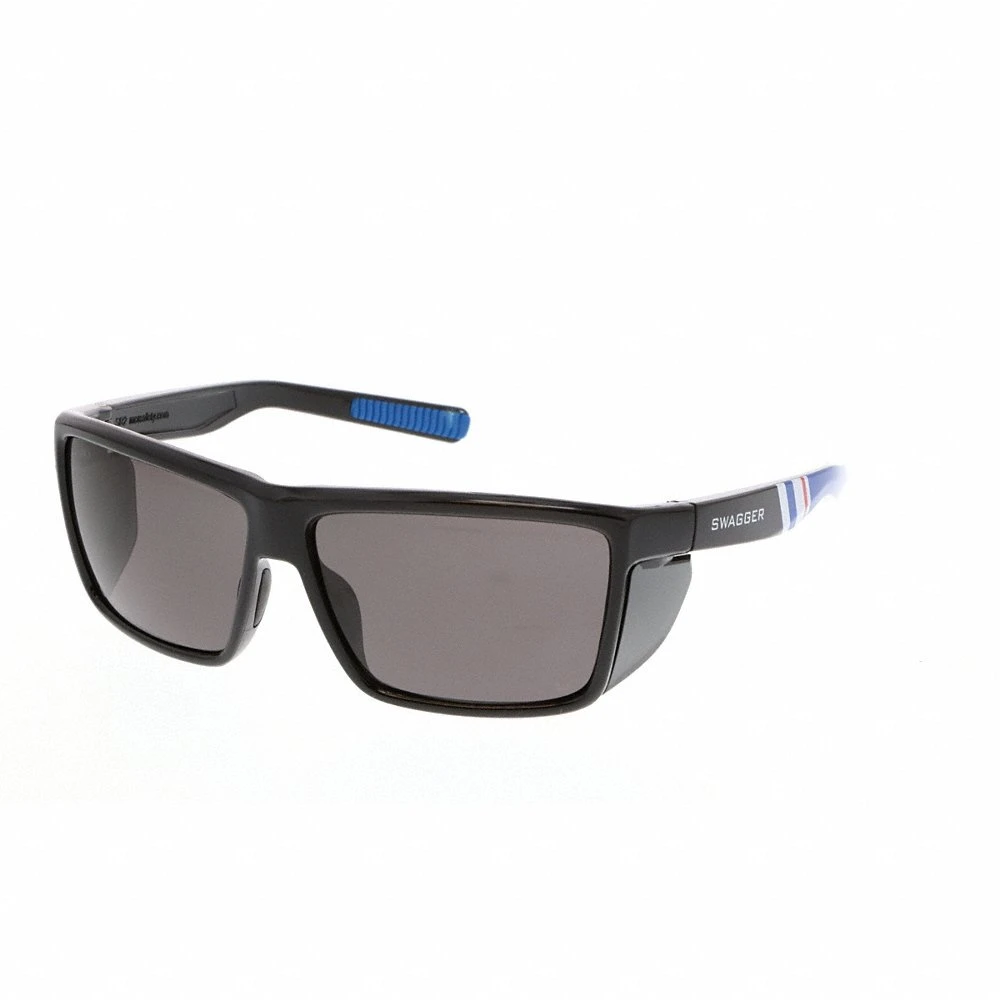 Safety Glasses, Gray Lens, Full-Frame, Anti-Fog, Black Frame