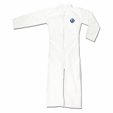 MCR SAFETY TY120SL Tyvek Coverall W Collar, L, PK 25, TyvekR, White | CT2PQA 26K850
