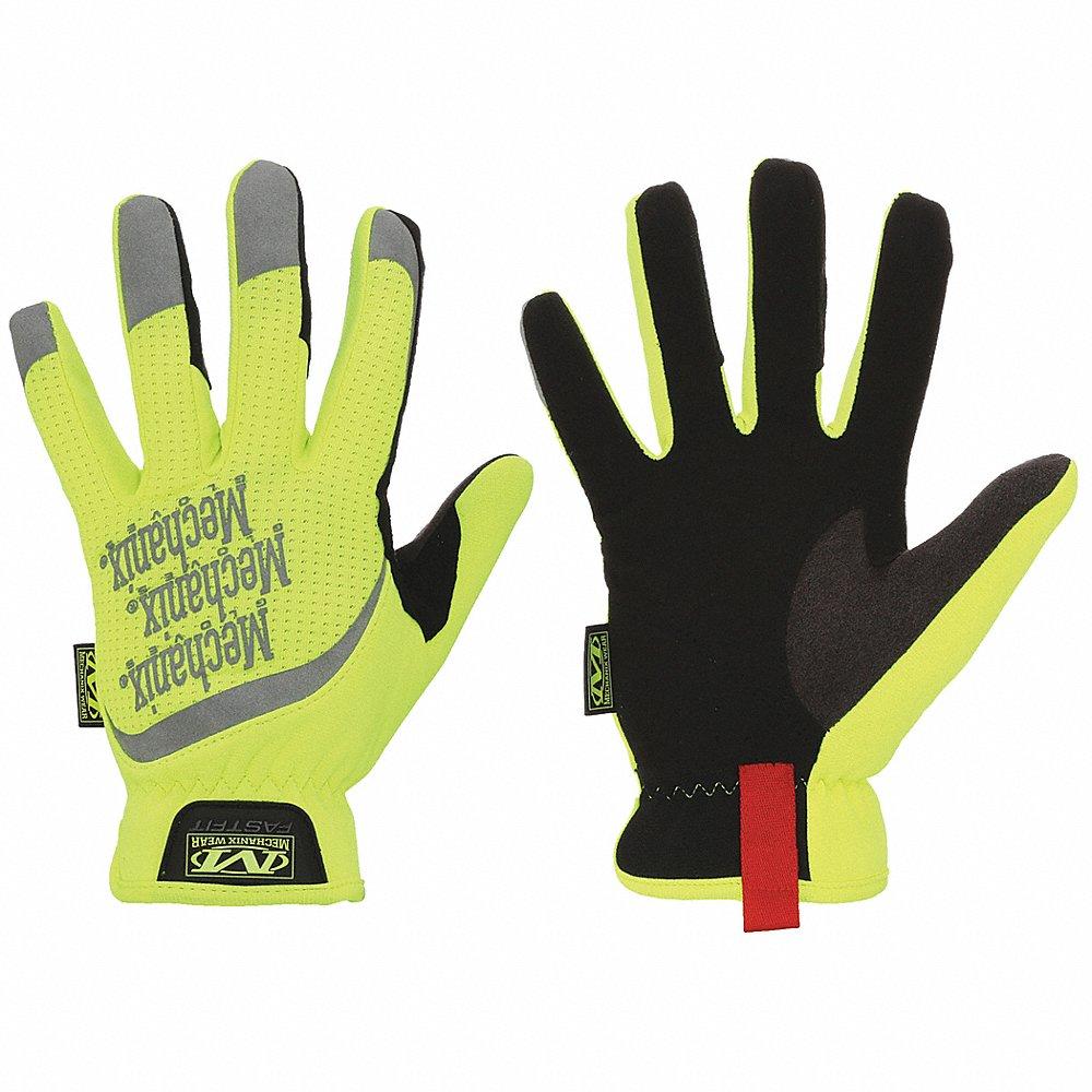 MECHANIX SFF-91-009 Mechanics Gloves, Size M, Mechanics Glove, Full Finger, Synthetic Leather, Lime, 1 Pair | CT2UWD 21AP83