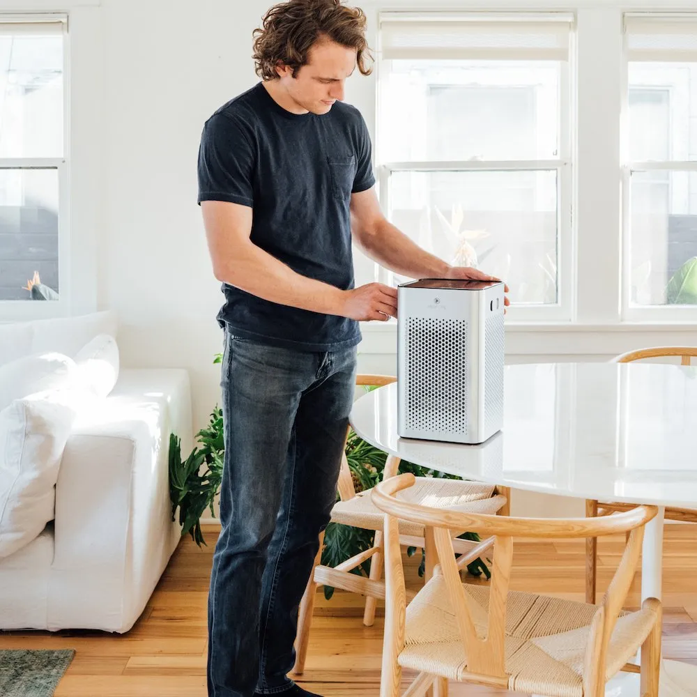 MA25 Air Purifier with H13 True HEPA Filter 500 sq ft Coverage Silver, 2PK