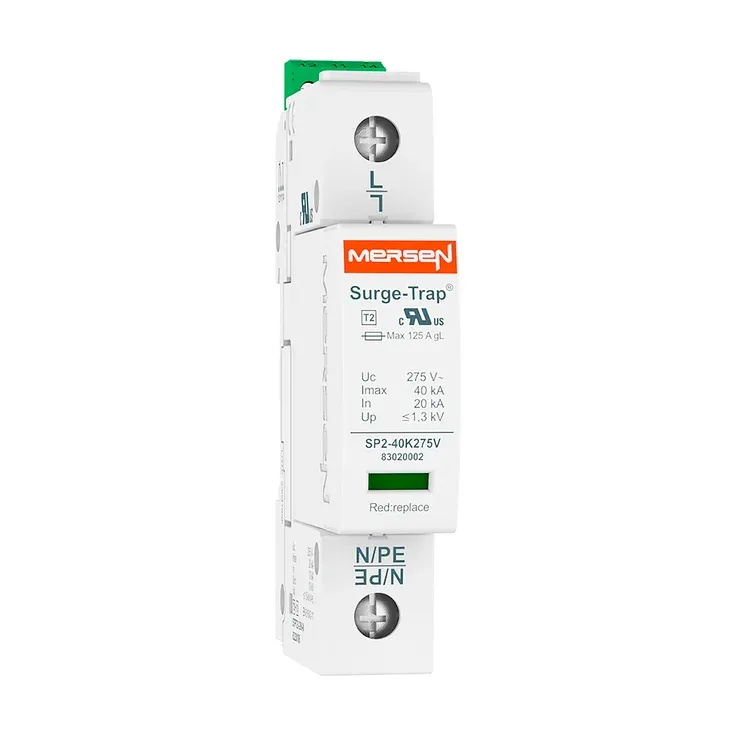 Surge Protection Device, Type 2, 40kA Imax, 1Ph, 230V, L-N, 1 Pole, Remote indication