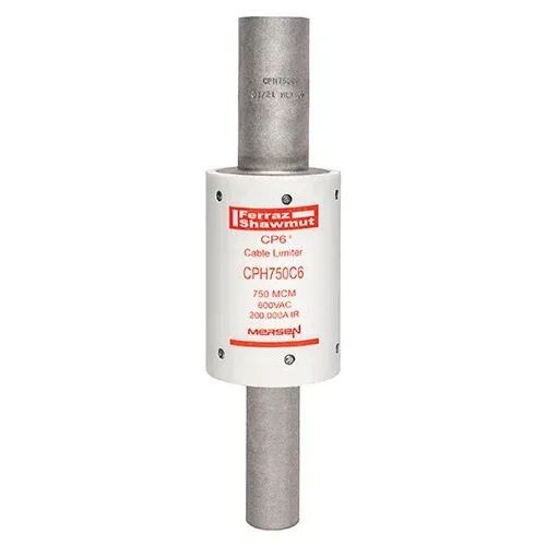 MERSEN FERRAZ CPH750C6 Cable Protector Fuse, 600V, 750 MCM CU, Rod To Cable Mount | CH4WVU
