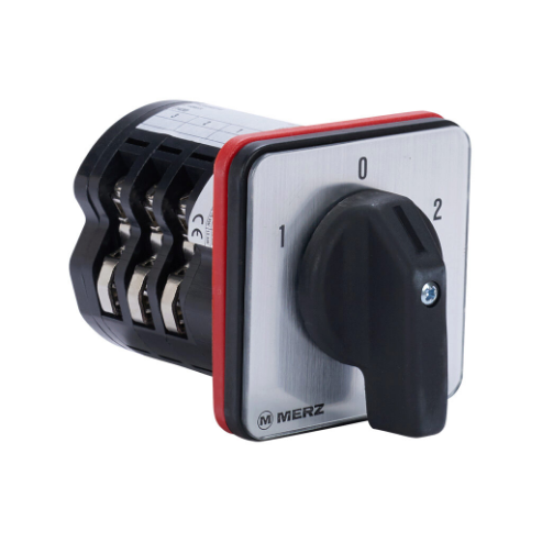 MERZ ELEKTRO Z656-3.H09B Rotary Transfer Cam Switch, 3-Pole, 600 VAC, 80A, 5Ka Sccr, Door Mount, Front Operated | CV8CGK
