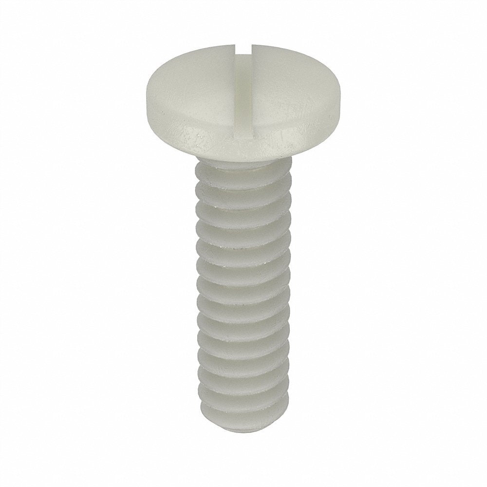 MICRO PLASTICS 010632P050 Machine Screw, Pan, 6-32 Thread Size, 1/2 Size, 50Pk | AD7BWR 4DEW3