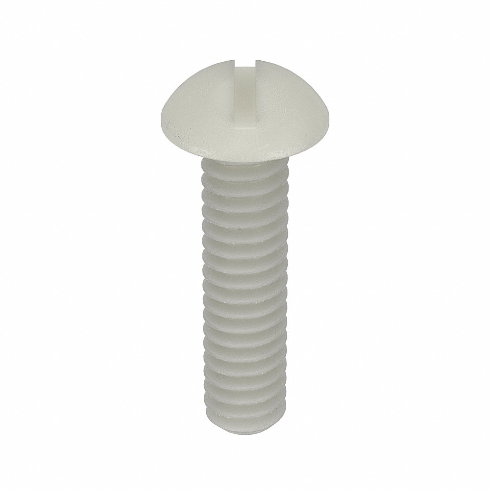 MICRO PLASTICS 012520R100 Machine Screw, Nylon, 1/4-20 Thread Size, 1 Size, 50Pk | AD7BZC 4DFF2